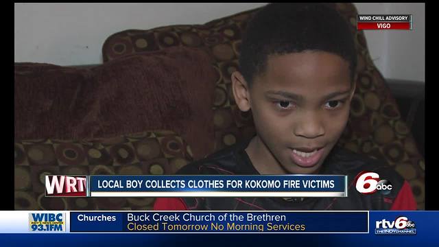 Indy boy collects donations to help family who lost two girls in Kokomo fire