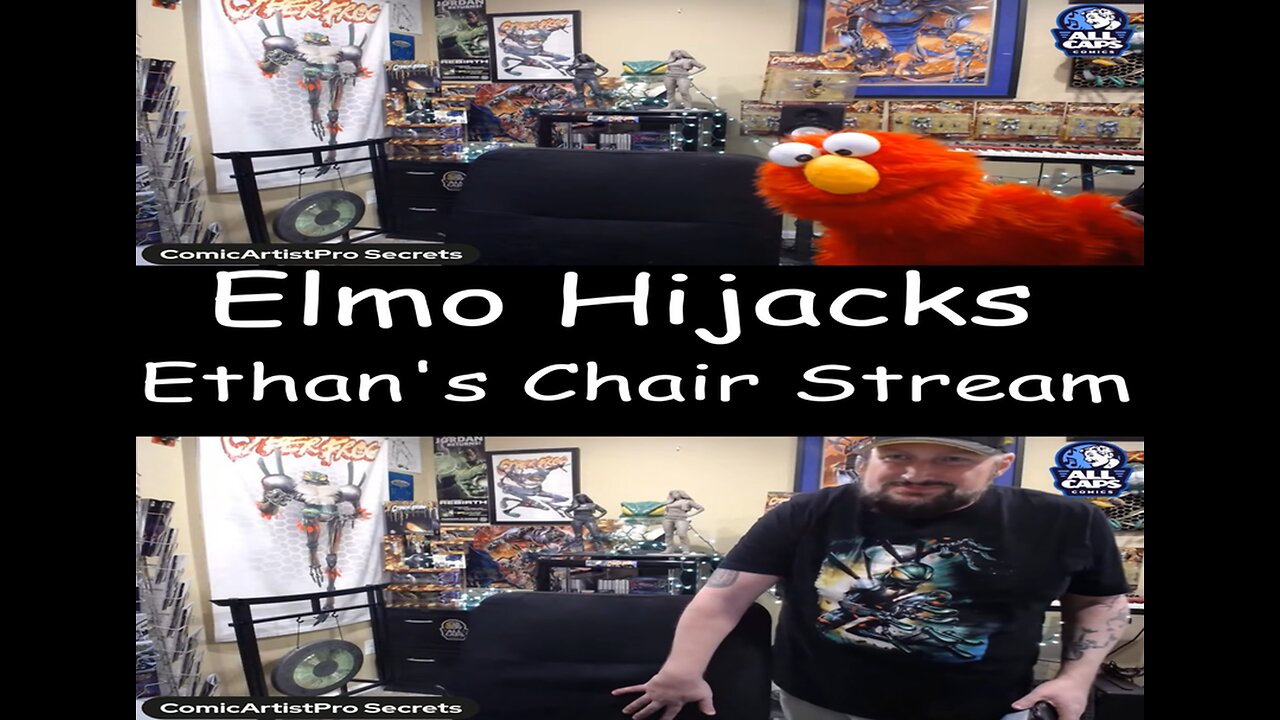 Elmo Hijacks Ethan's Chair Stream