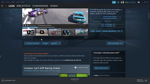 CARX DRIFT RACING STEAM EM PROMOÇÃO