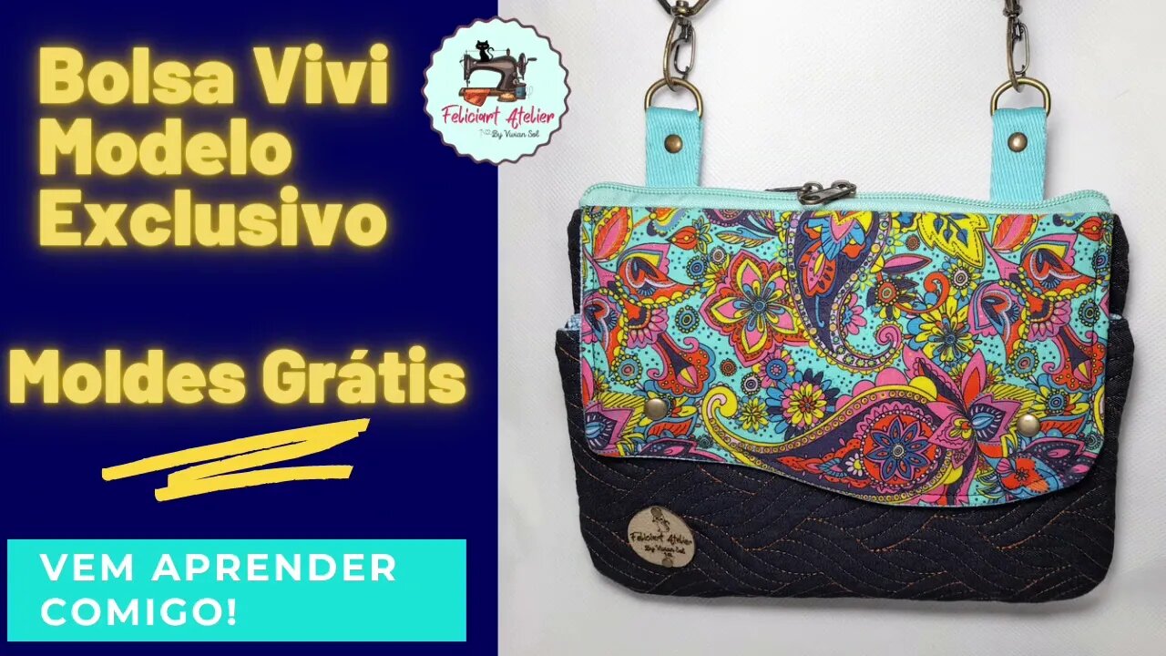 Bolsa Vivi - Bolsa Transversal Moderna com Porta Cartões Modelo Novo -Passo a Passo #bolsadetecido