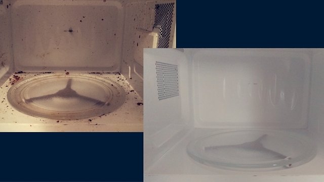 The easiest way to clean a microwave