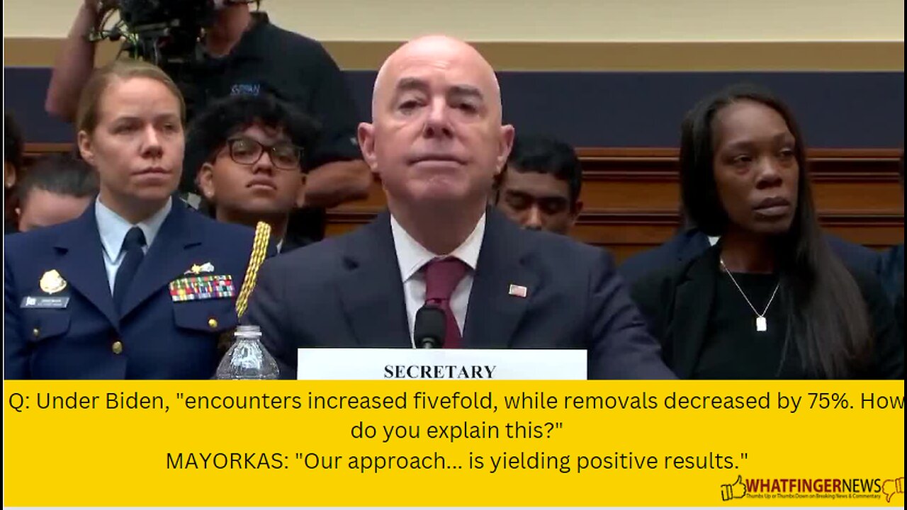 Q: Under Biden, "encounters increased fivefold, while removals decreased by 75%.