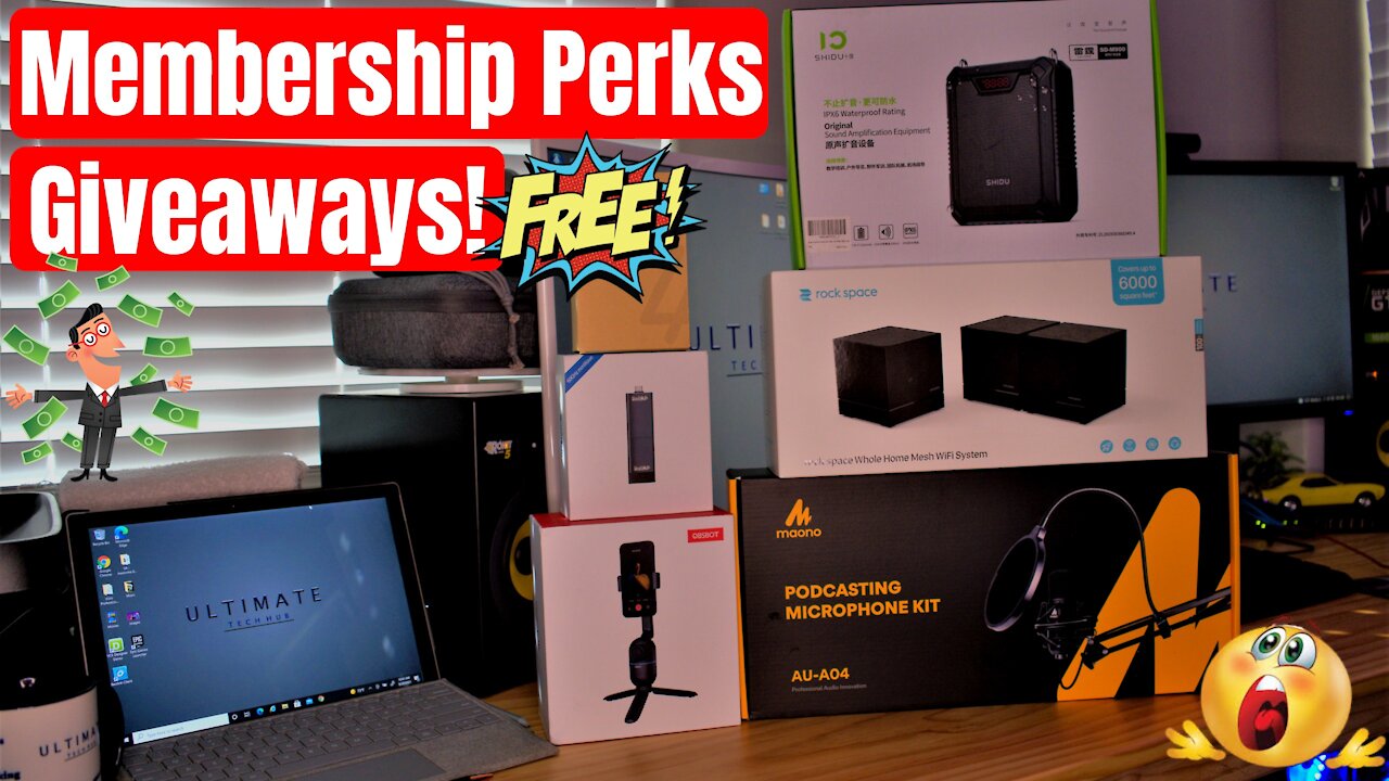 YouTube Membership PERKS & GIVEAWAYS | ULTIMATE TECH HUB - FREE STUFF!