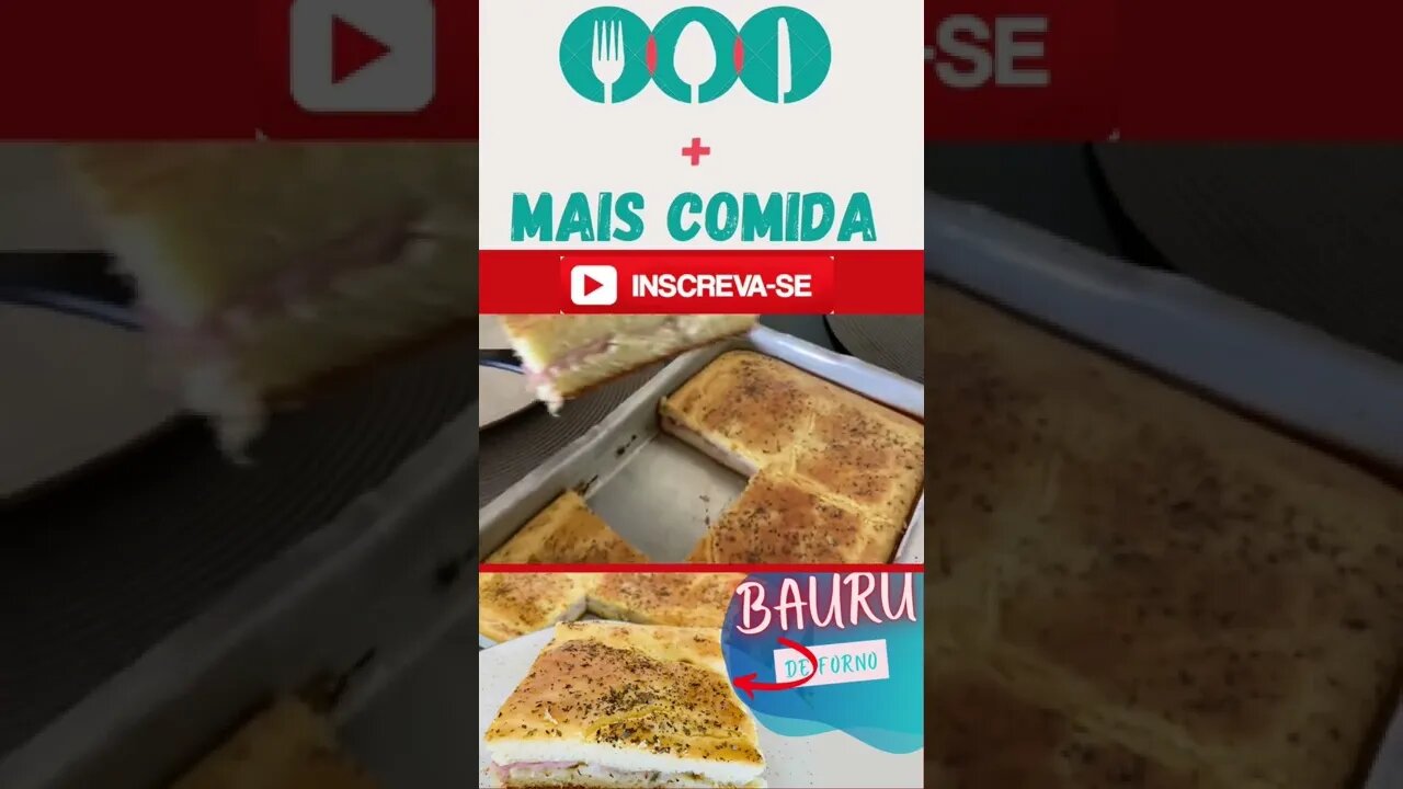 Bauru de forno - receita completa domingo 27/03 em nosso canal MAIS COMIDA. #bauru #lanche #receita