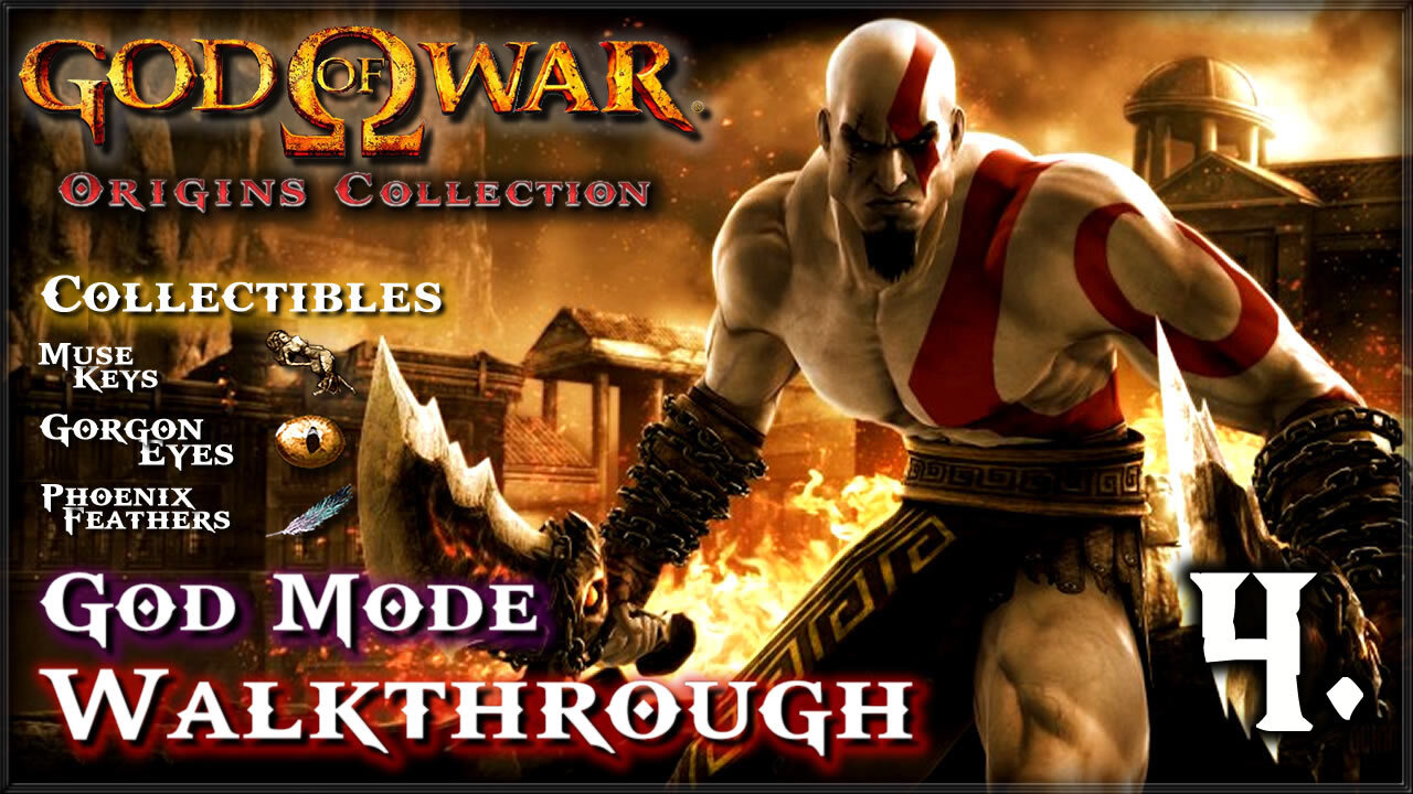 God of War [PS3] - Walkthrough / God Mode 100% / All Muse Keys & Upgrades (Part.4)