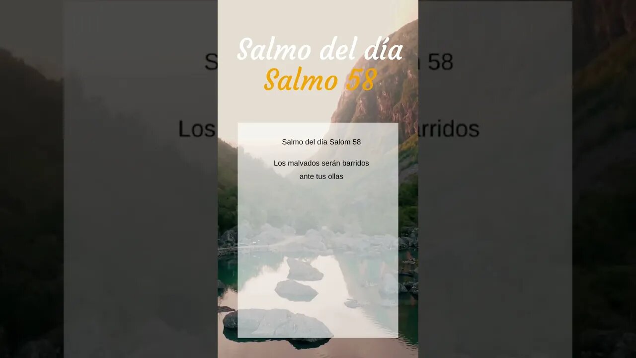 Salmo del día - Salmo 58 #shorts