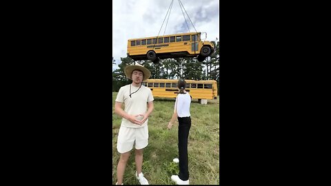 How many school bus stacks by Mr beast?