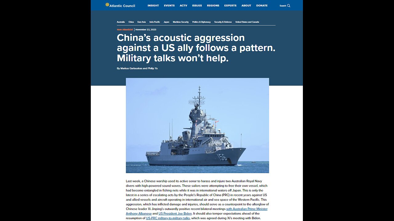 AUKUS angry with China after AUKUS Provoking China