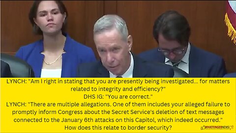 "Am I right in stating that you are presently being investigated... for matters related to integrity