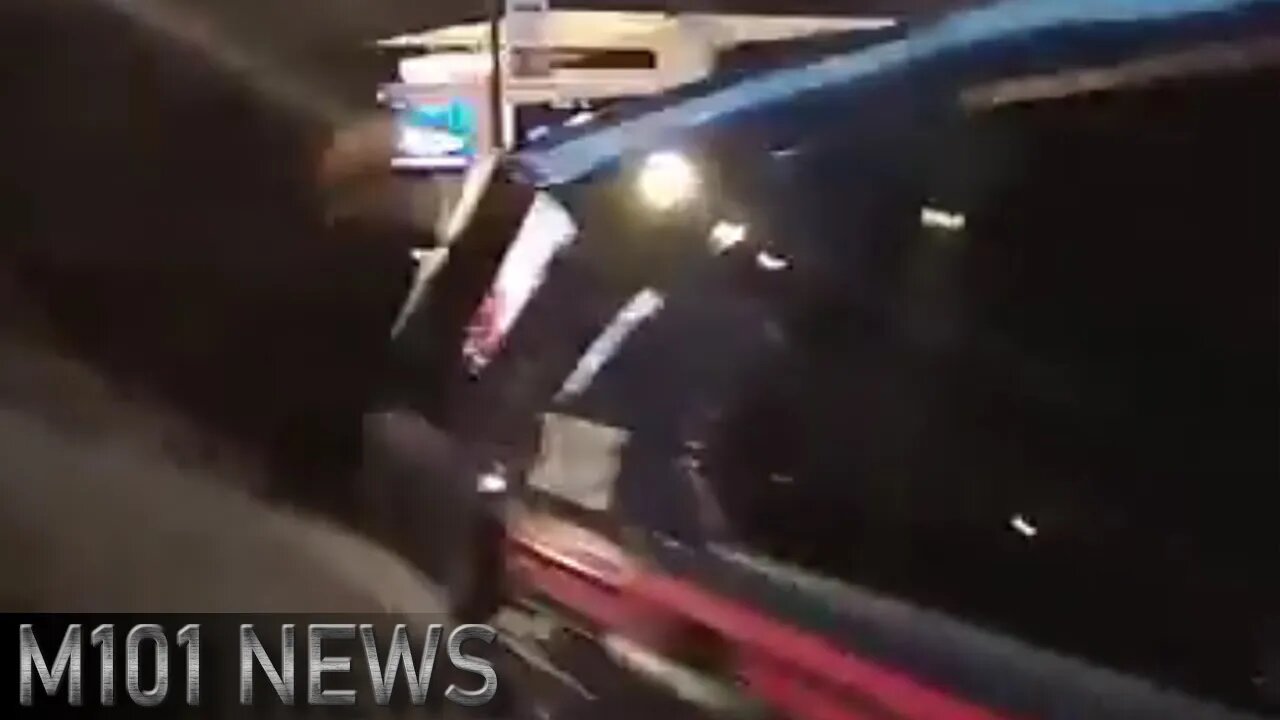 Footage Shows Antifa Rioters Smashing A Police Vehicle's Windows And Throwing Explosives Inside