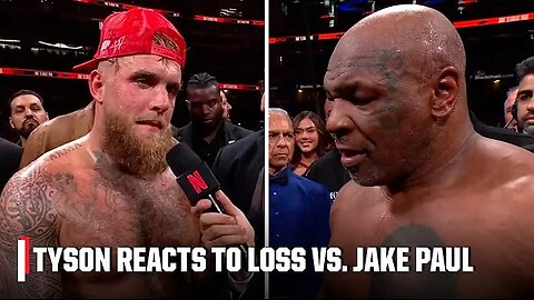 Mike Tyson reacts to loss vs. Jake Paul, calls out Logan in the process