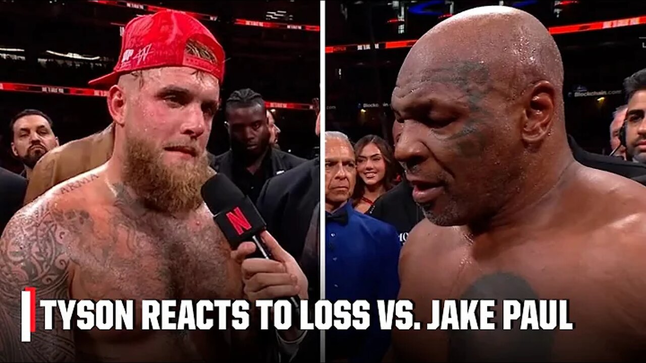 Mike Tyson reacts to loss vs. Jake Paul, calls out Logan in the process