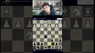 RAFAEL LEITÃO GAMBITA DAMA AO VIVO NO TITLED TUESDAY BAKA MITAI #Shorts #Xadrez #Chess