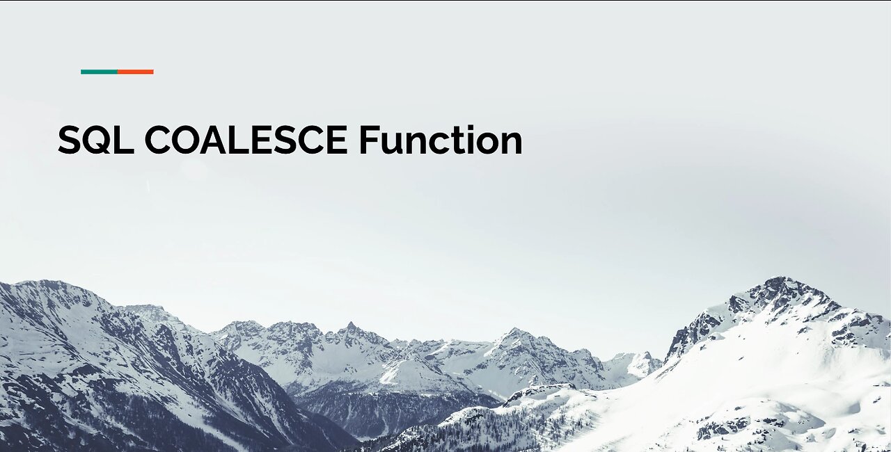 SQL COALESCE Function Tutorial