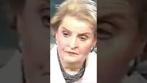 Madeline Albright's response to Iraq sanctions in 1998.