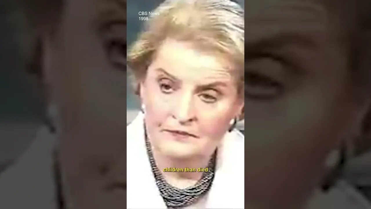 Madeline Albright's response to Iraq sanctions in 1998.