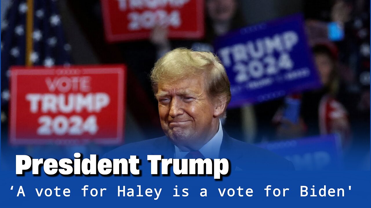 ‘A vote for Haley is a vote for Biden', says Trump in South Carolina