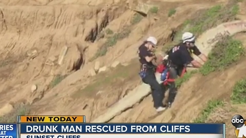 Drunk man rescued from Sunset Cliffs, yells "Go Trump!"