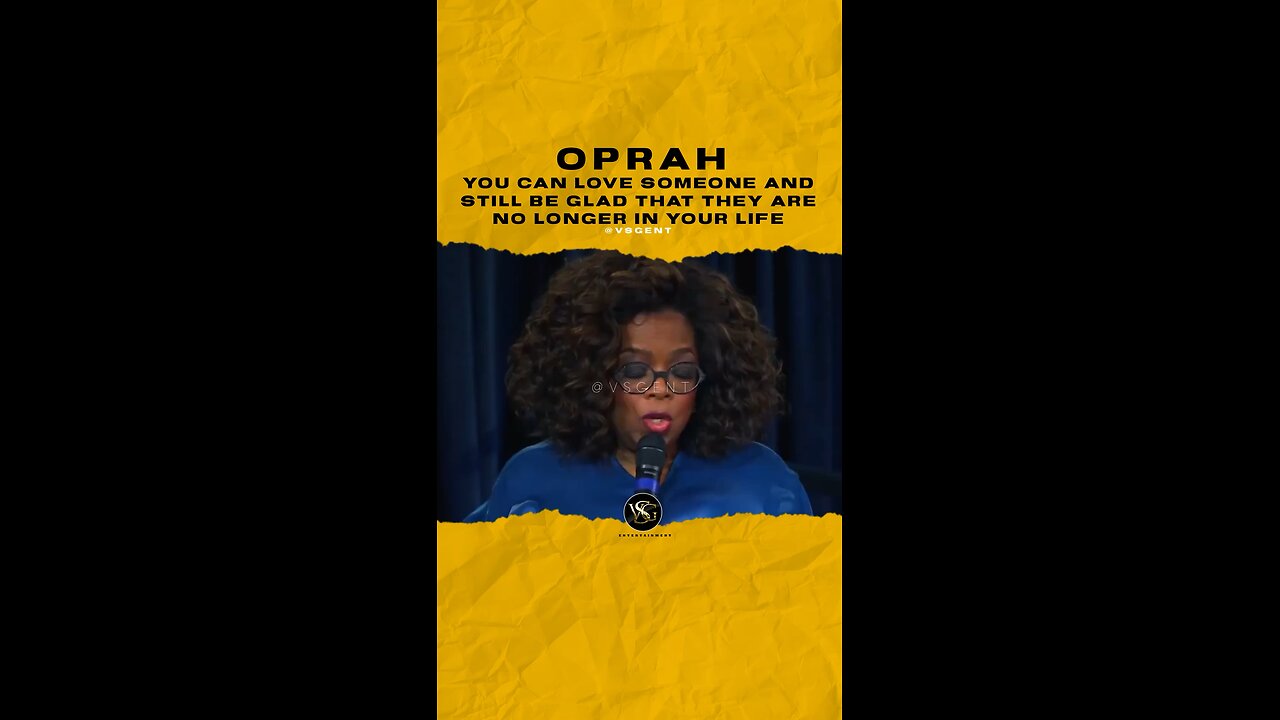 @oprah You can love someone & still be glad that they are no longer in your life