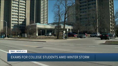 Exams for college students amid winter storm