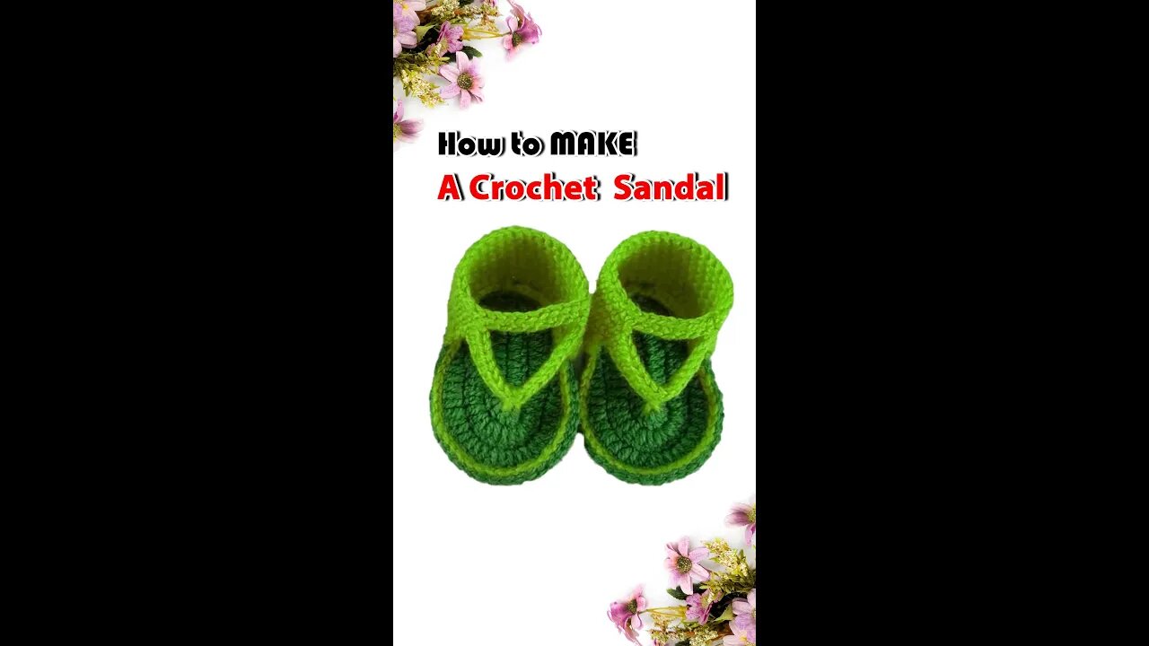 How to Make A Crochet Baby Sandal #shorts