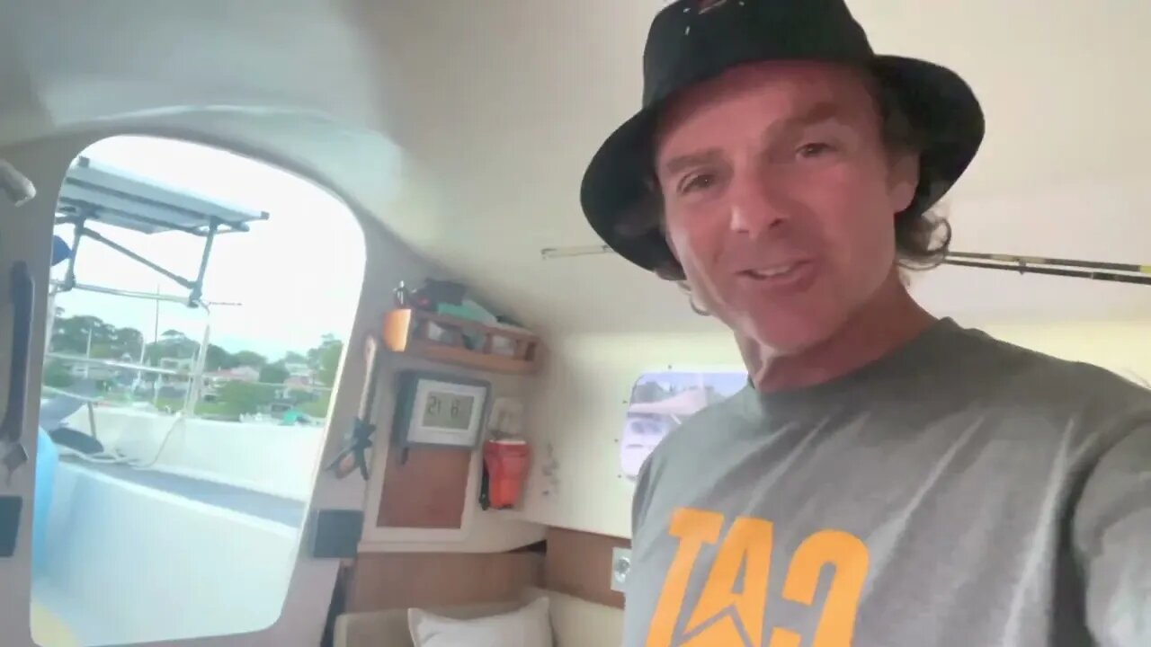 Cooking up a storm on my yacht.