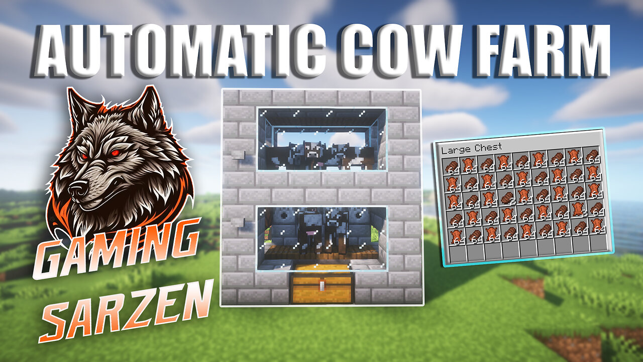 Minecraft Automated leather Farm in Minecraft java education 1.19 java