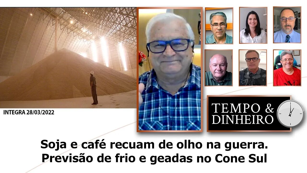 Soja e café recuam de olho na guerra . Previsão de frio e geadas no Cone Sul