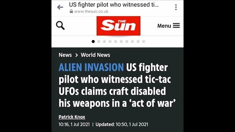 UFO Disables Pilots Weapons Paranormal News