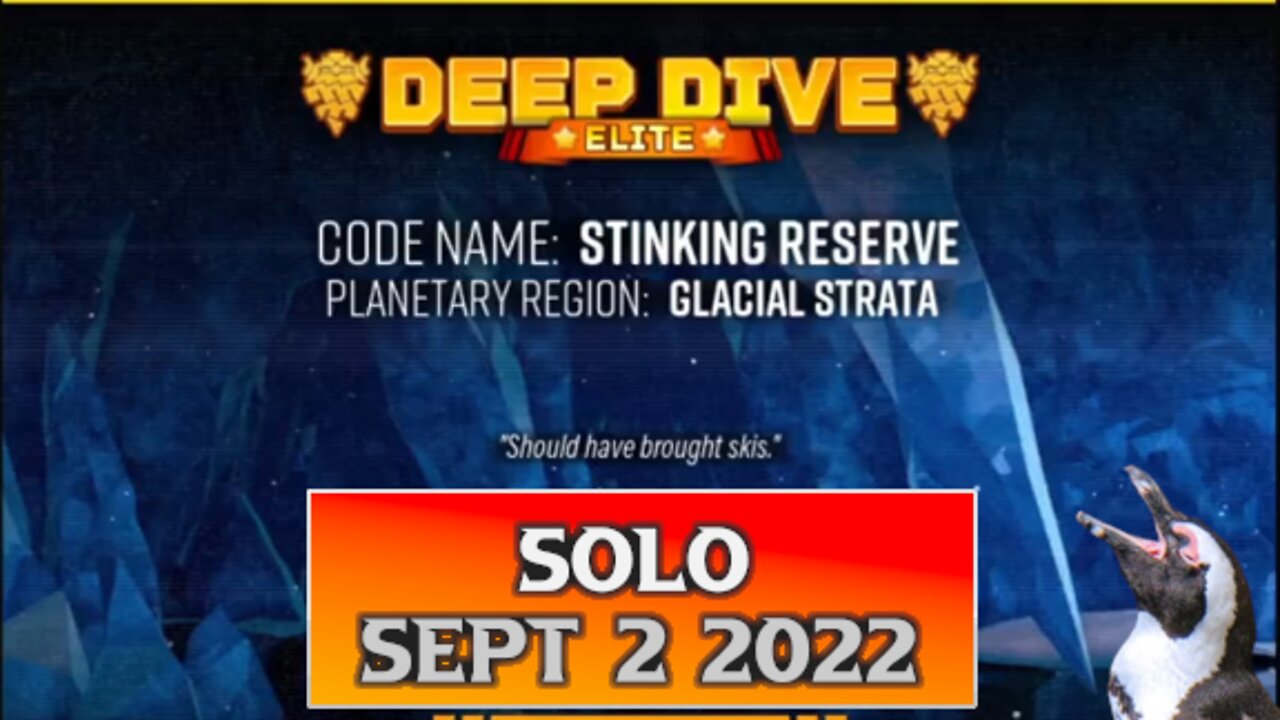 Deep Rock Galactic Elite Deep Dive – September 2 2022 – Stinking Reserve