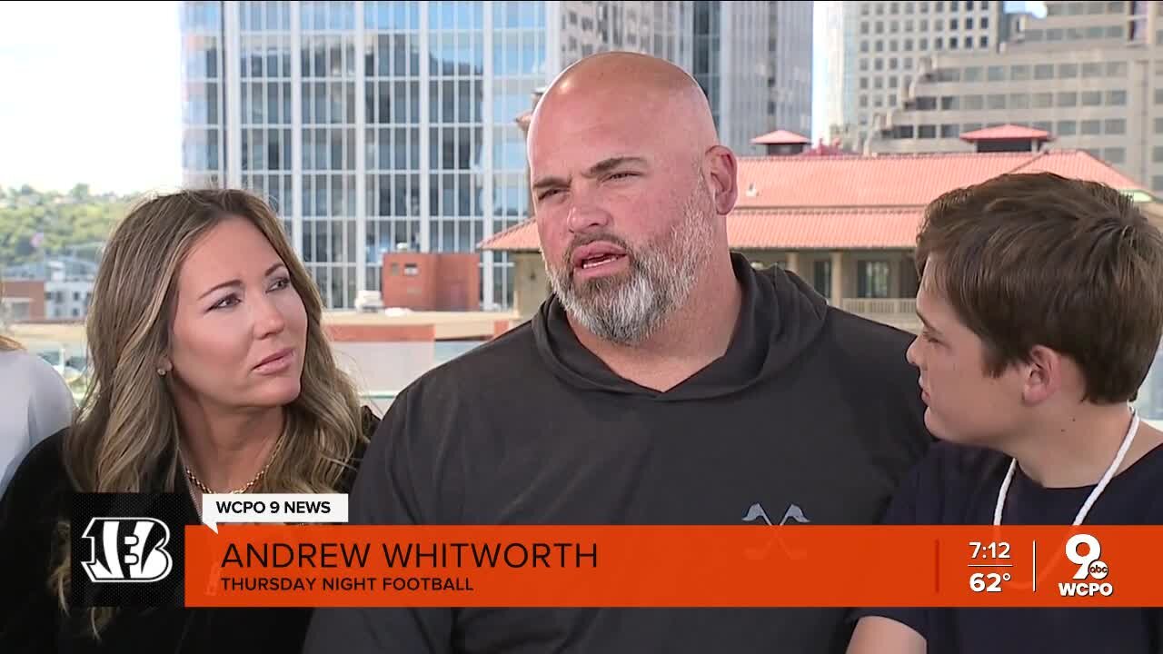 Andrew Whitworth and family back in Cincinnati as he takes on new role as sports broadcaster