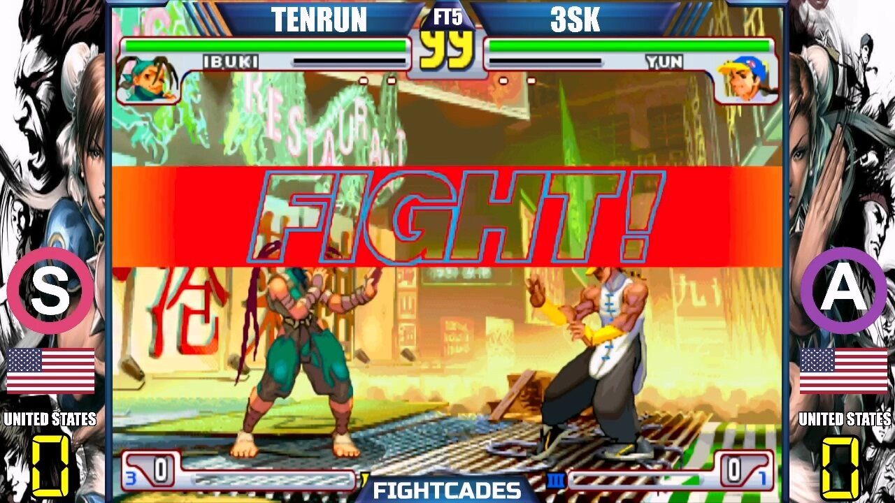 sfiii3nr1 - 🇺🇸 TenRUN FT5 🇺🇸 3SK #sfiii3nr1 #gameplay #gaming #combos #tenrun #fightcade2 #ibuki