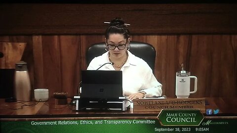 MAUI Gov Ethics Transparency Committee 9-18-23 Opening