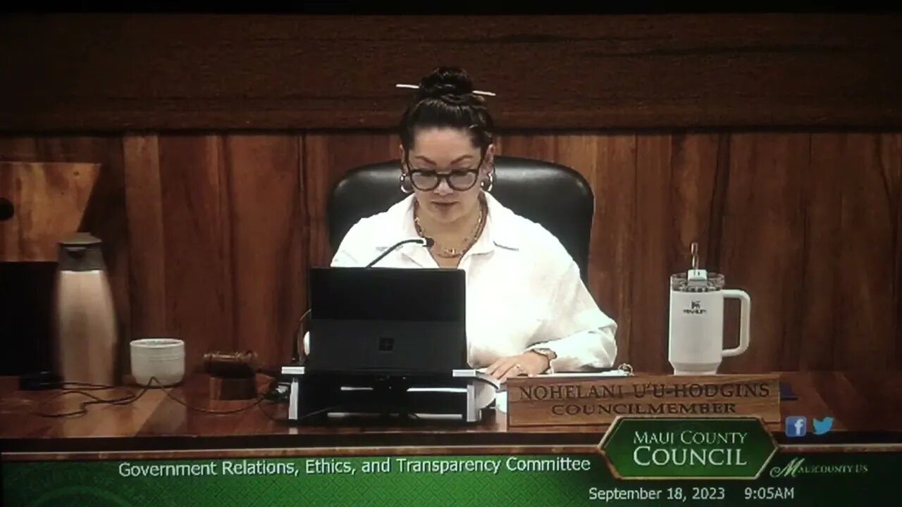 MAUI Gov Ethics Transparency Committee 9-18-23 Opening