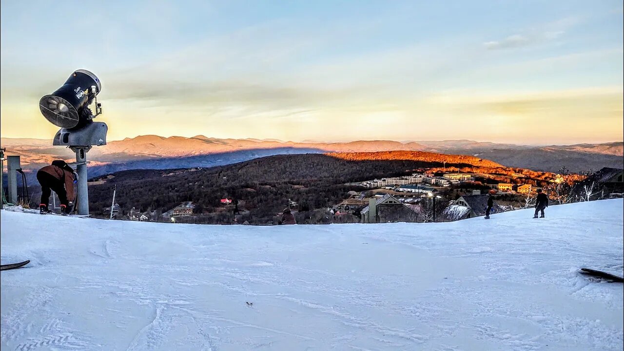 Day 3 - Snowboarding and Sunset on Beach Mountain NC