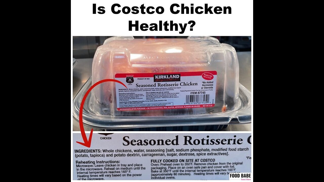 COSTCO ROTISSERIE CHICKEN GMO POISON: FACTORY FARM CHICKEN WITH ONLY GMO FEED, ADDED SUGAR & “CARRAGEENAN” WHICH IS SEAWEED EMULSIFIER THAT IS DESTRUCTIVE TO YOUR GUT & MODIFIED FOOD STARCH (GMO CORN) 🕎Ezekiel 4;10-16 “DEFILED BREAD”