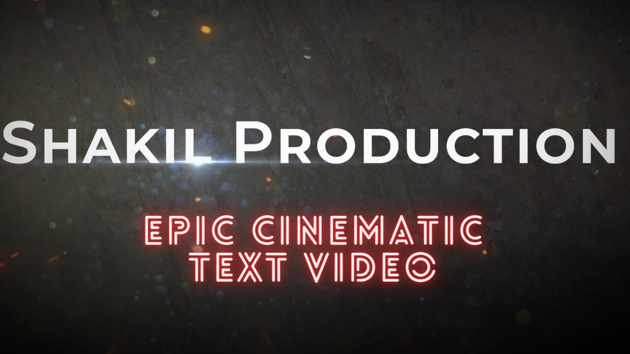 Epic Cinematic Text Video