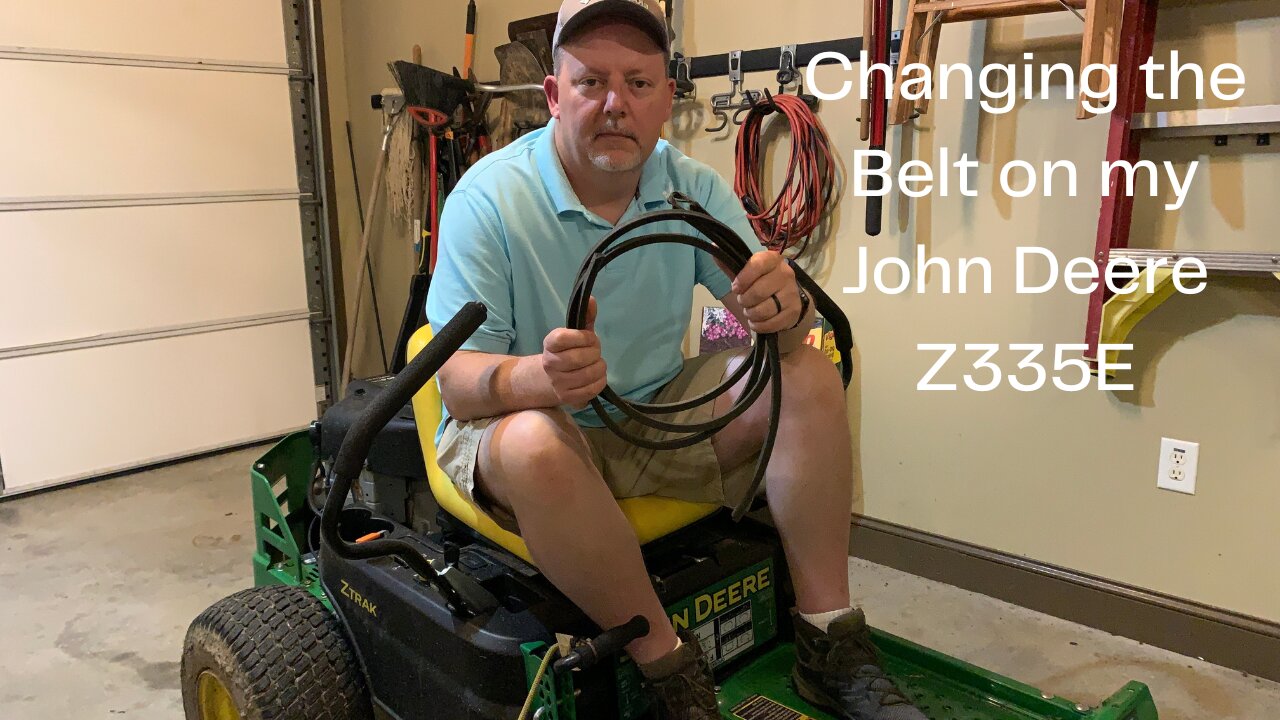 Changing the Mower Deck Belt on my John Deere Z335E Zero Turn Mower #johndeere