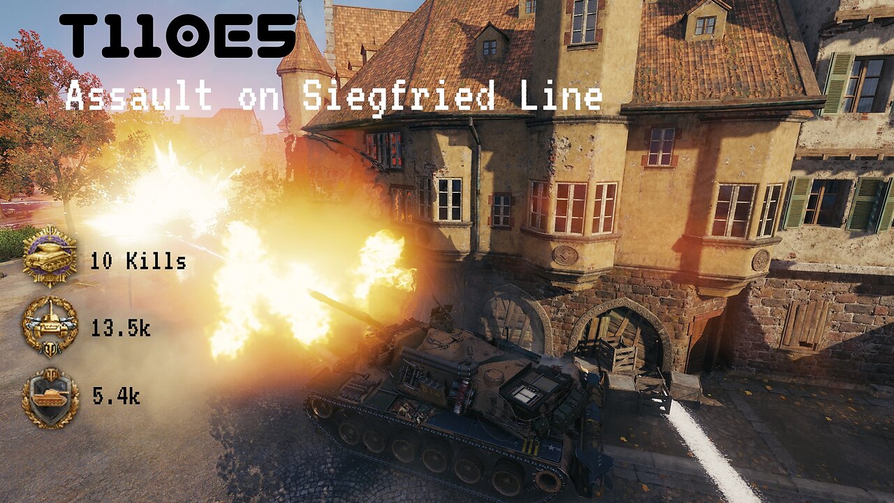 World of Tanks | T110E5 | 13.4k Dmg Assault on Siegfried Line