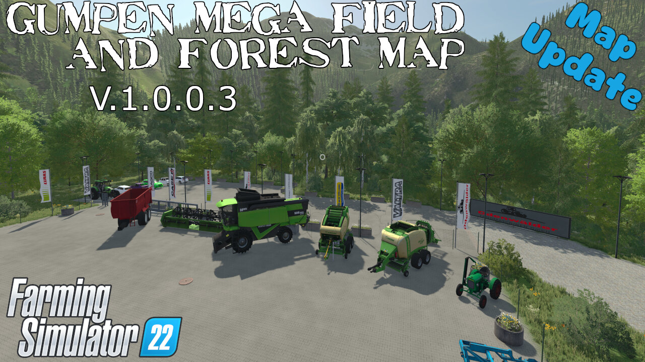 Map Update | Gumpen Mega Field And Forest Map | V.1.0.0.3 | Farming Simulator 22