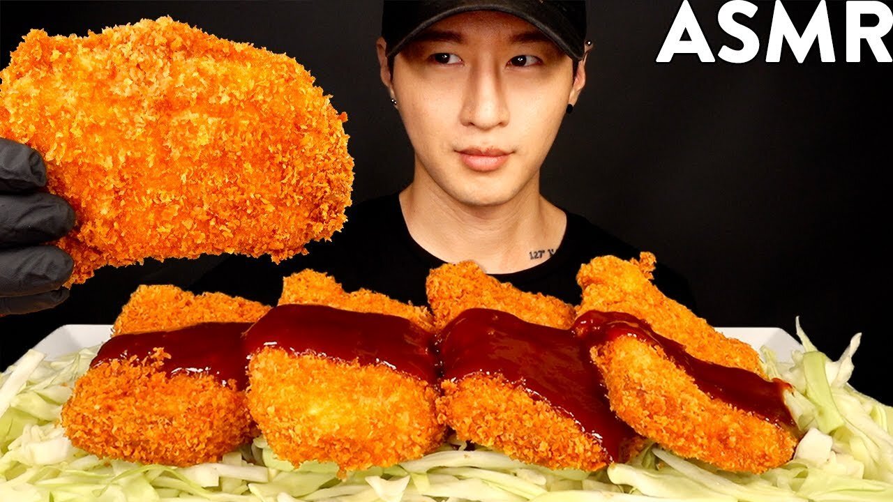 ASMR TONKATSU MUKBANG (No Talking) COOKING & EATING SOUNDS Zach Choi ASM