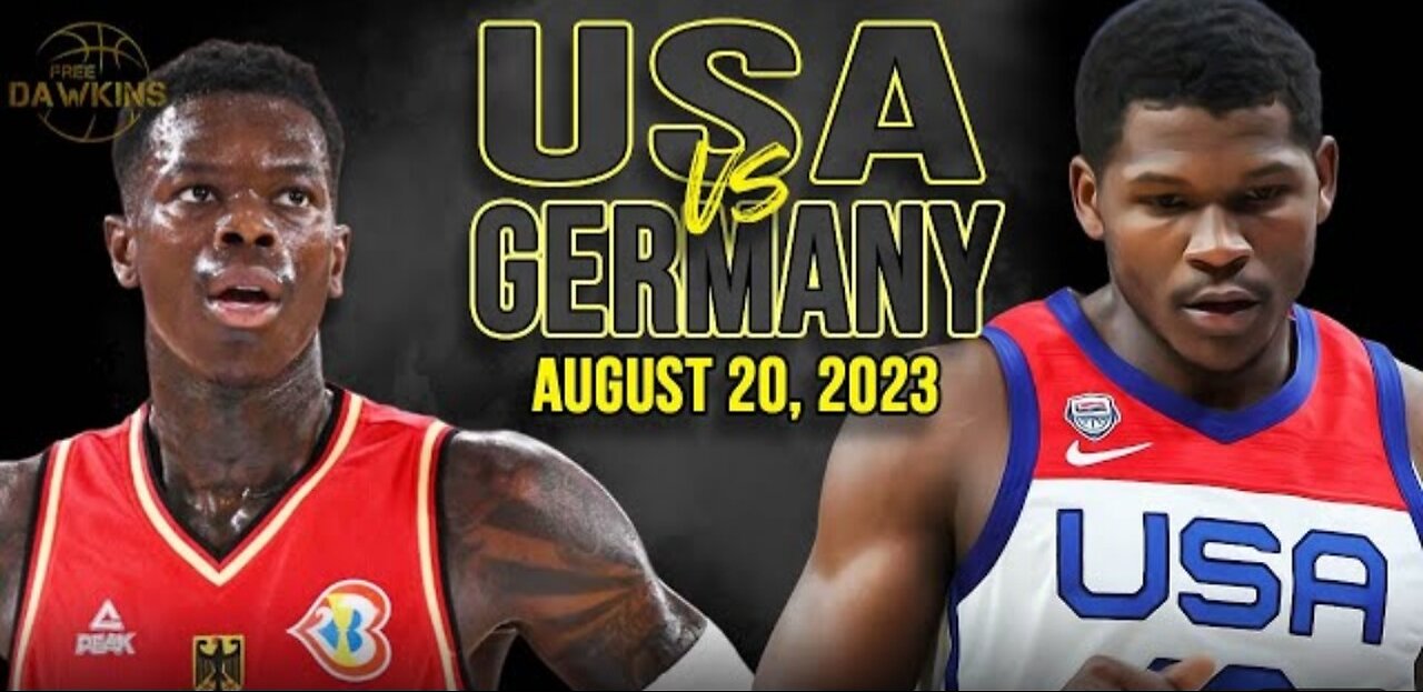 USA vs Germany Full Game Highlights FIBA World Cup Warm-Up | August 20, 2023 | FreeDawkins