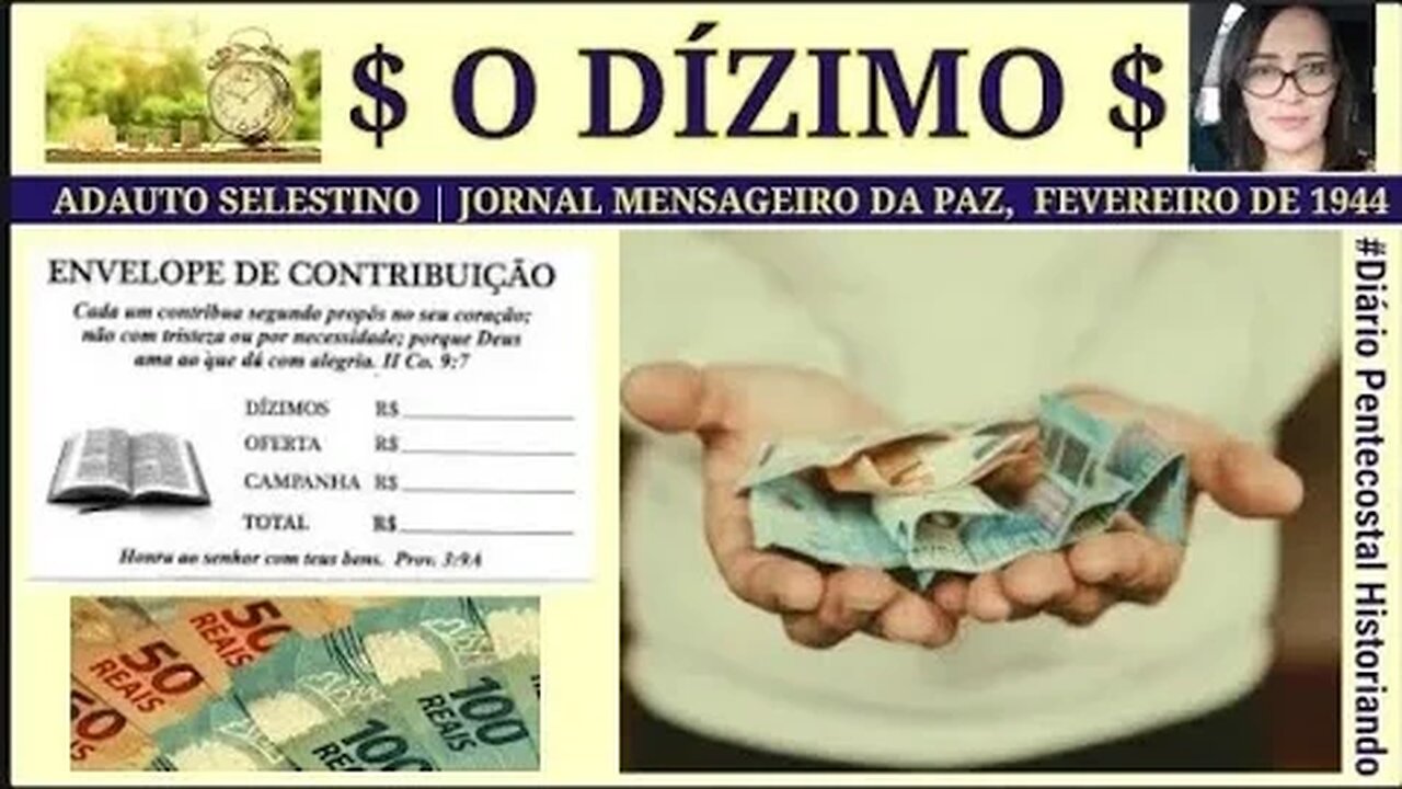 1. O DÍZIMO | ADAUTO CELESTINO, JORNAL MENSAGEIRO DA PAZ, 1938