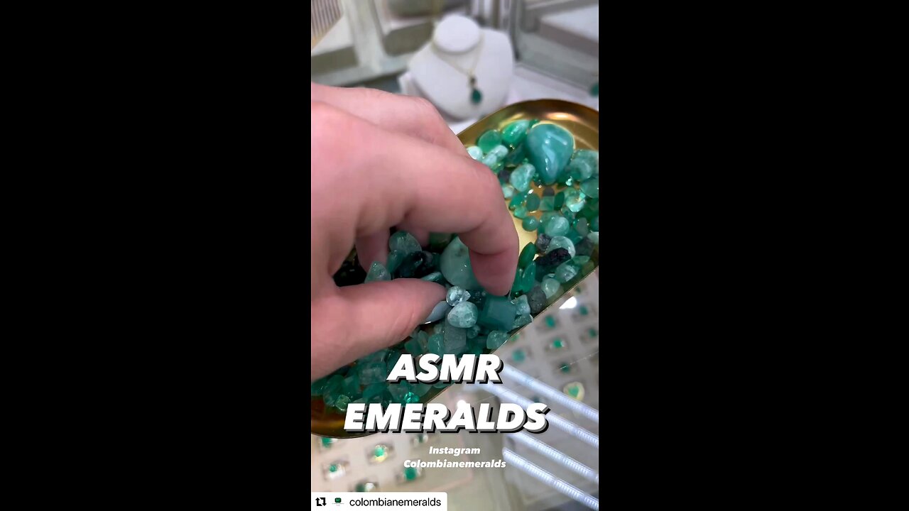 ASMR FOR PEOPLE THAT NEED SLEEP GREEN COLOMBIAN EMERLD JEWELRY RAW ROCK GEMSTONES