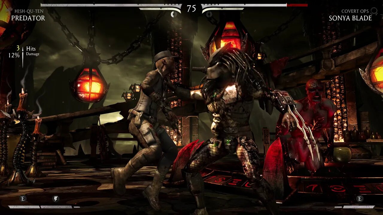 Mortal Kombat X: Predator (Hish-Qu-Ten) vs Sonya Blade (Covert Ops) - 1440p No Commentary