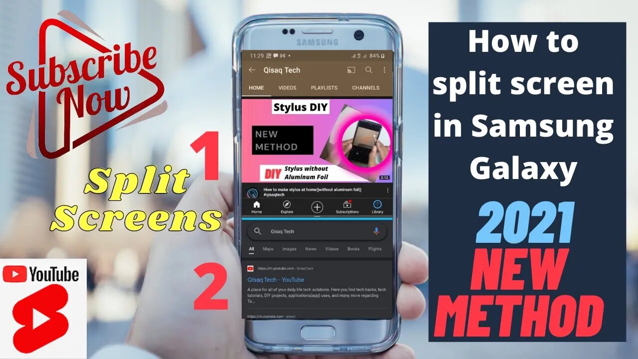 How to split screen in Samsung Galaxy 2021 || How to activate Multi window in Galaxy #shorts