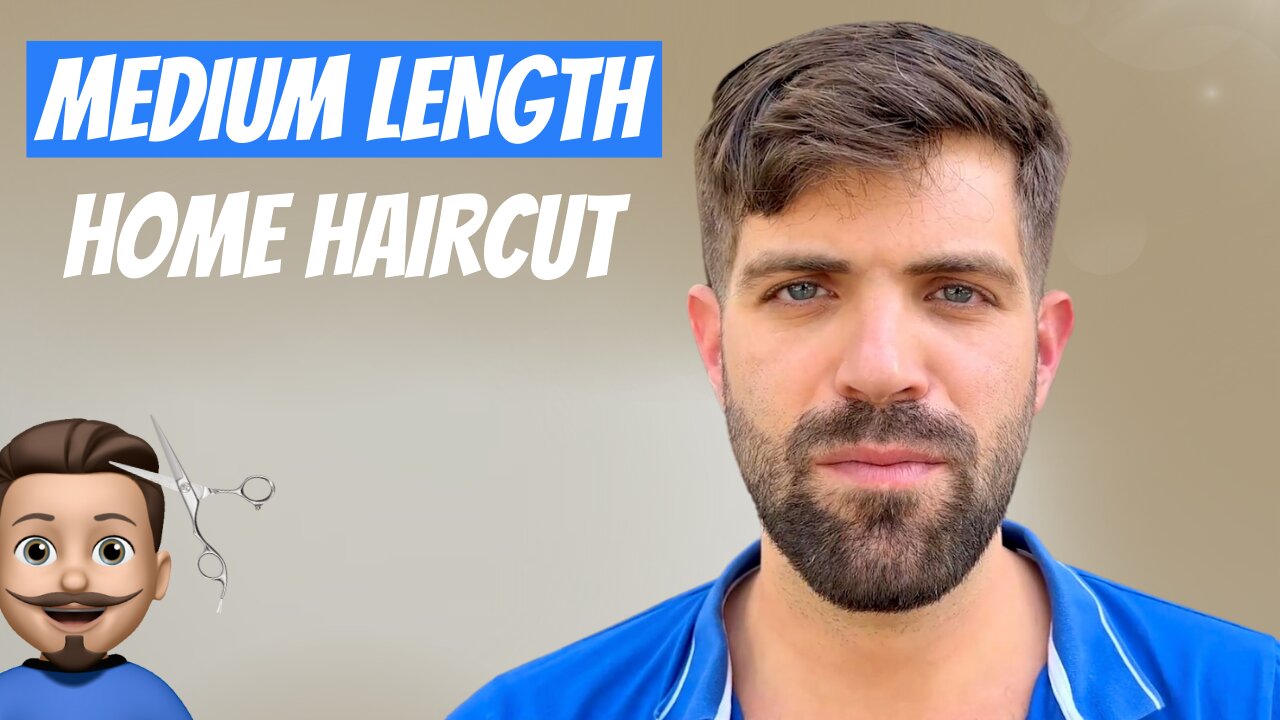 Men's Medium Length Fade Home Haircut Tutorial | How To Cut Hair At Home