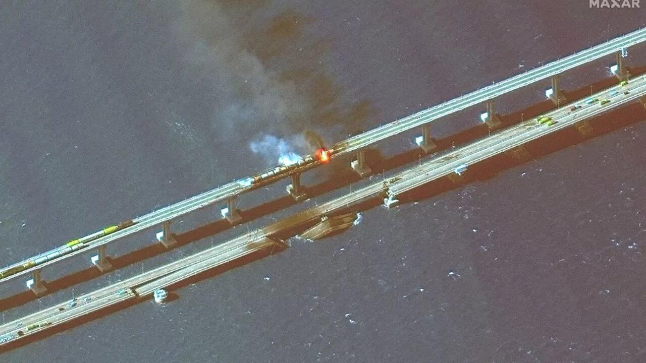 Russia ramped up security on its only bridge