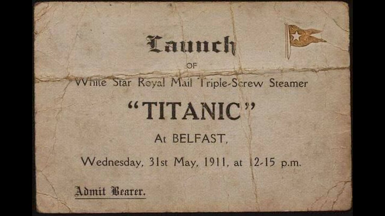 A ticket to attend the launching ceremony of the steamship Titanic in 1911.