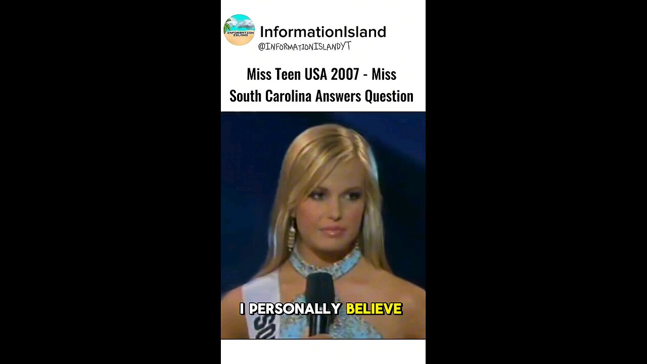 Miss South Carolina's Famous Miss Teen USA Answer | Internet Archive